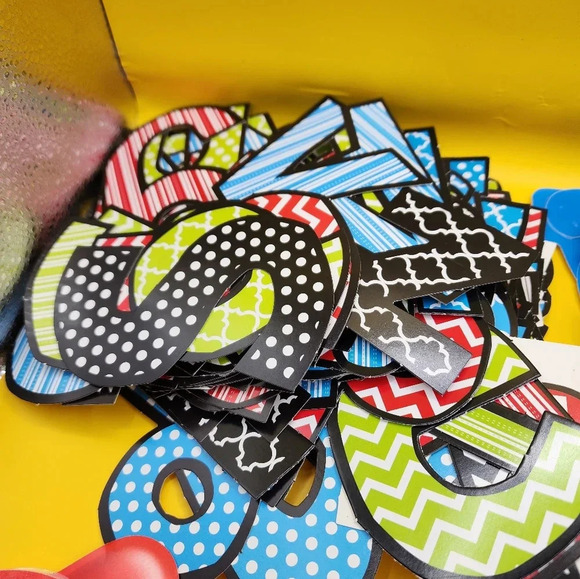 Hundreds of Punch Out Coated Letters Numbers Lot Children Learning School - Picture 2 of 4